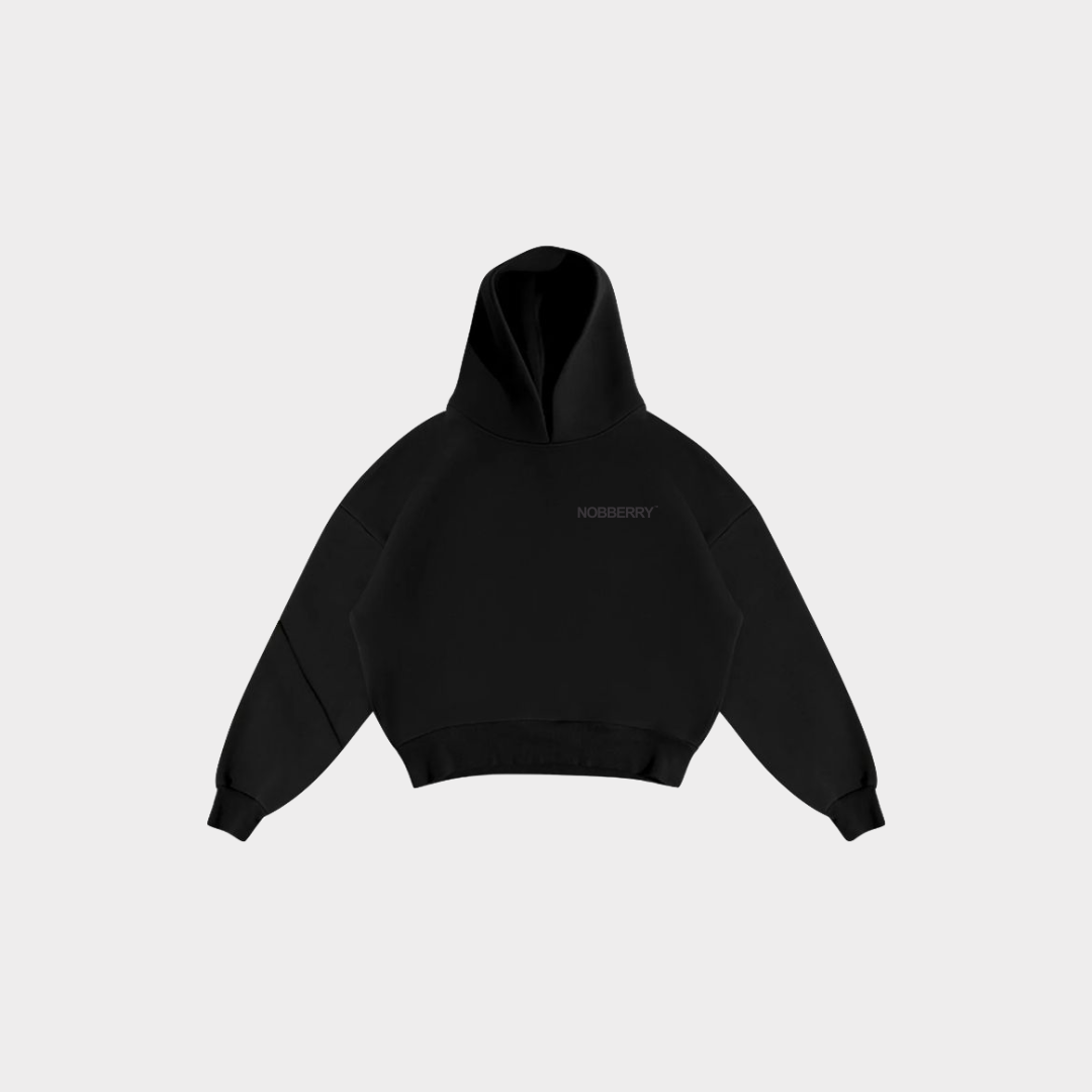 NOBBERRY HOODED SWEATSHIRT /DARK GRAY LETTERS