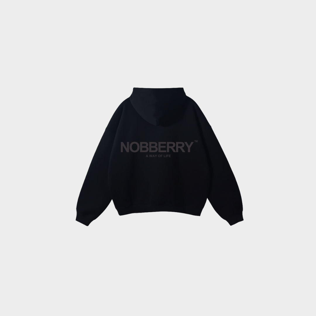 NOBBERRY HOODED SWEATSHIRT /DARK GRAY LETTERS