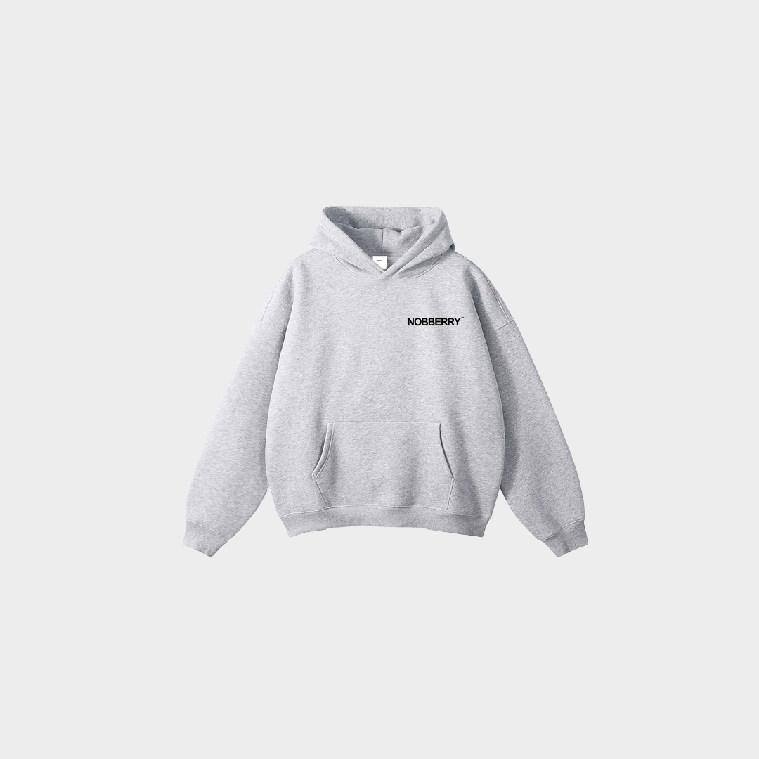 NOBBERRY FLOWER GRAY HOODED SWEATSHIRT