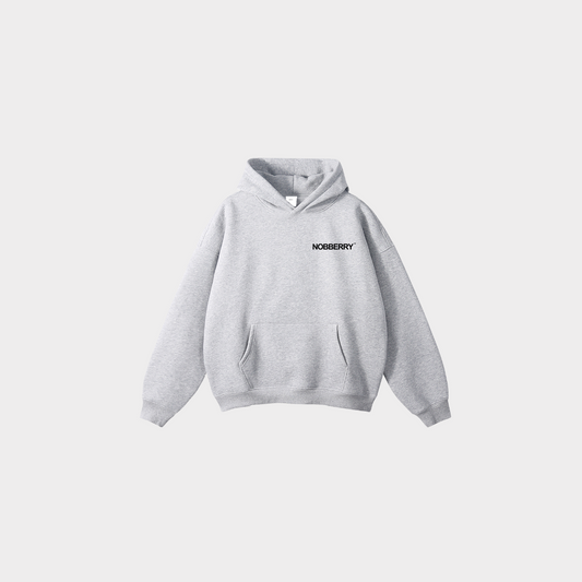 NOBBERRY FLOWER GRAY HOODED SWEATSHIRT